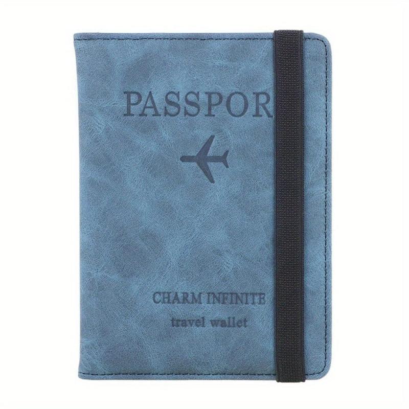RFID Leather Passport Protector Document Package Travel Holder