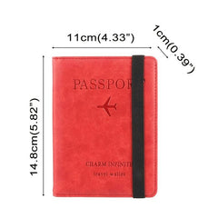 RFID Leather Passport Protector Document Package Travel Holder