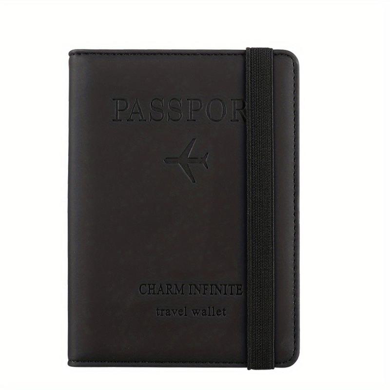 RFID Leather Passport Protector Document Package Travel Holder