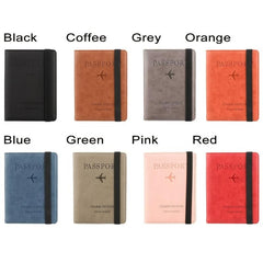 RFID Leather Passport Protector Document Package Travel Holder