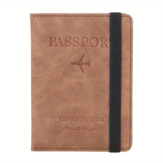 RFID Leather Passport Protector Document Package Travel Holder
