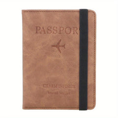 RFID Leather Passport Protector Document Package Travel Holder