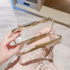 Clear Rhinestone Evening Bag Formal Clutch Wedding Party Prom