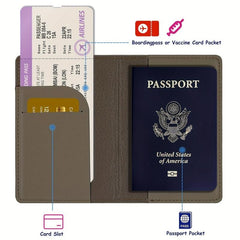 PU Leather Passport Holder Card Holder Cover Wallet Travel Accessories