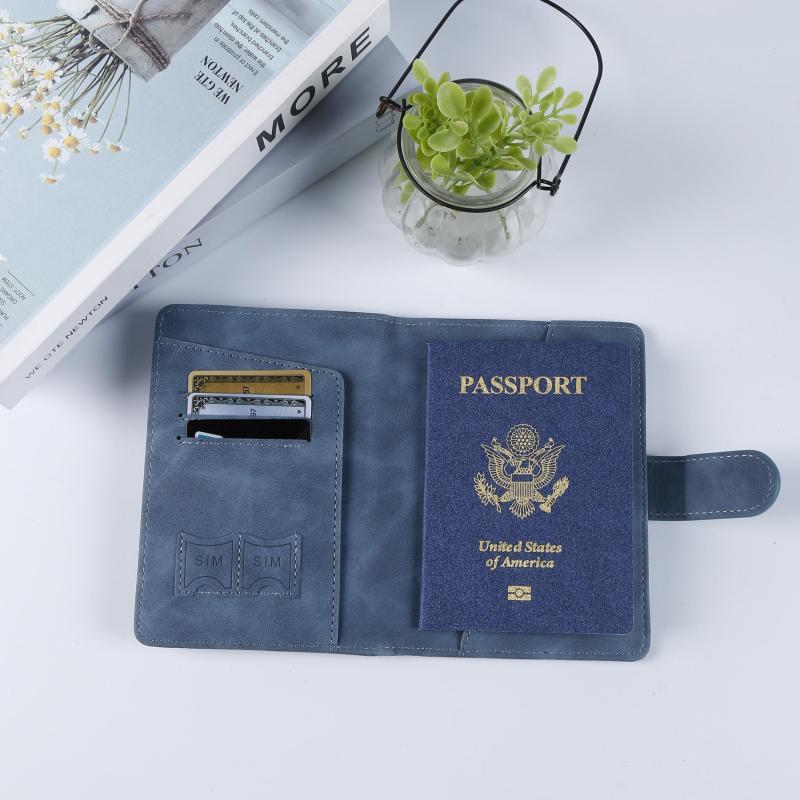 Waterproof RFID PU Leather Passport Wallet