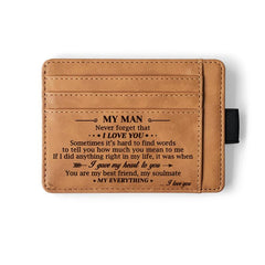 Vintage PU Leather Wallet Coin PurseCard Holder For Men