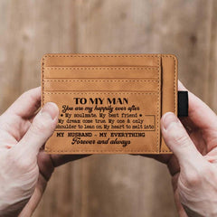Vintage PU Leather Men's Wallet Classic Card Case Coin Purse