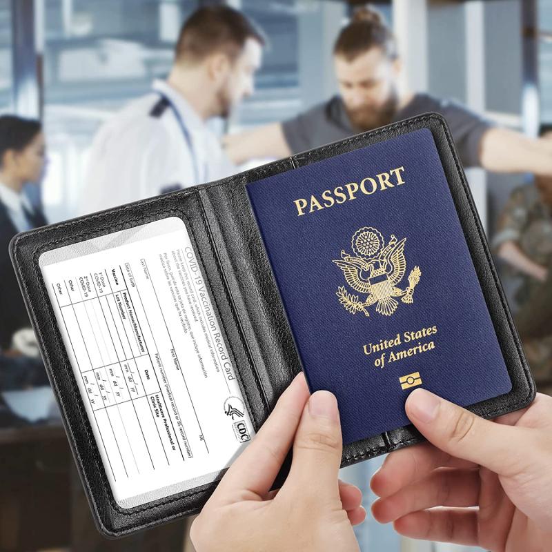 Slim Leather Passport Cover with Card Holder Slot