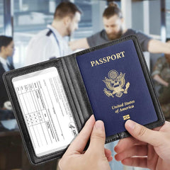 Slim Leather Passport Cover with Card Holder Slot