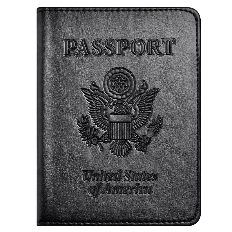 Slim Leather Passport Cover with Card Holder Slot