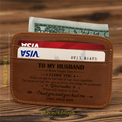 Vintage PU Leather Wallet Casual Coin Purse Card Holder Fathers Anniversary Gift