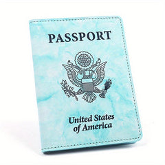 USA Passport & Vaccine Card Holder PU Leather Protector