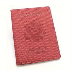 USA Passport & Vaccine Card Holder PU Leather Protector