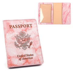 USA Passport & Vaccine Card Holder PU Leather Protector