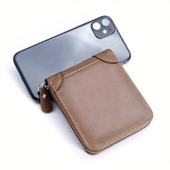 Retro Men's Wallet PU Leather Business Casual Coin Purse Zipper Wallet