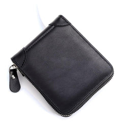 Retro Men's Wallet PU Leather Business Casual Coin Purse Zipper Wallet