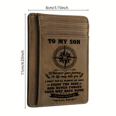 Vintage PU Leather Wallet Coin Purse Card Holder Classic Retro Ticket Holder