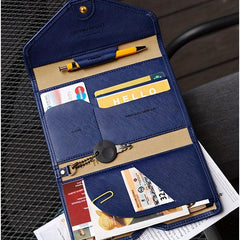 PU Three Fold Travel Passport Bag
