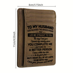 Vintage PU Leather Wallet Men's Ultra thin Card Bag