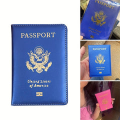 Candy Glossy PU Leather Passport Cover Holder