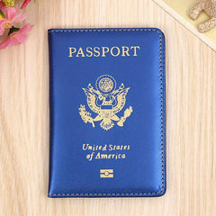 Candy Glossy PU Leather Passport Cover Holder