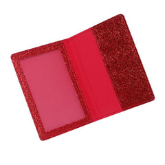 Fine Glitter Powder Passport Bag PU Leather Card Holder