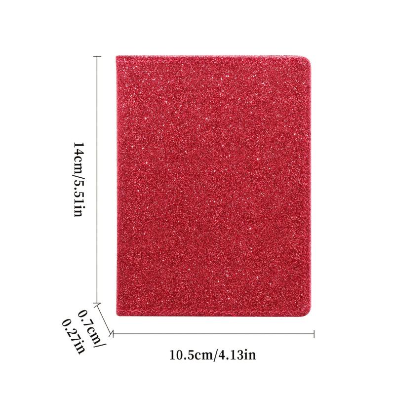 Fine Glitter Powder Passport Bag PU Leather Card Holder