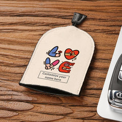 Customized Love English Key Bag for Men and Women