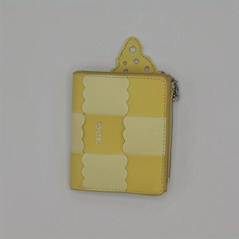 Cheese Pendant Biscuit Shape Wallet with Card Slots Pocket