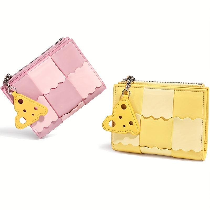 Cheese Pendant Biscuit Shape Wallet with Card Slots Pocket