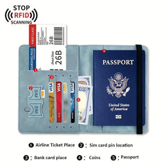 RFID Blocking Passport Holder Travel Document Card Holder