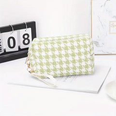 Houndstooth Makeup Bag Passport Bag Cosmetic Bag