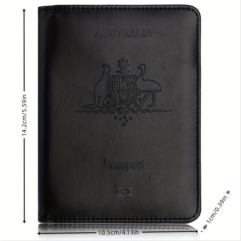 PU Leather Passport Holder Travel Ticket Business Card Organizer