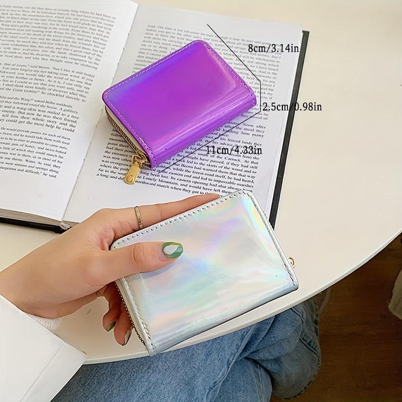 Laser PU Leather Card Holder Coin Purse