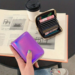 Laser PU Leather Card Holder Coin Purse