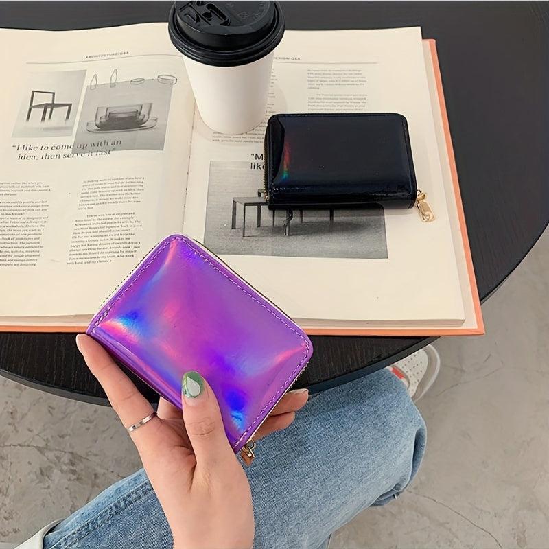 Laser PU Leather Card Holder Coin Purse