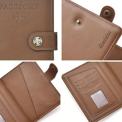 Passport Holder Cover Wallet For Women Men Blocking Travel Wallet