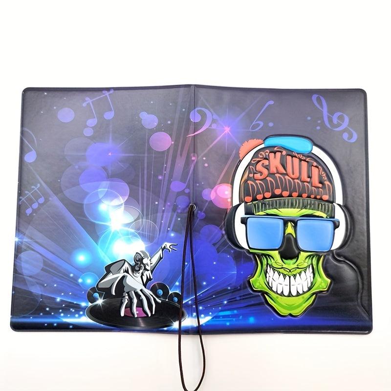 Rock Skull Pattern Passport Holder Ticket Holder