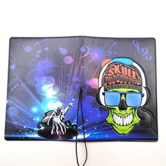 Rock Skull Pattern Passport Holder Ticket Holder