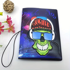 Rock Skull Pattern Passport Holder Ticket Holder