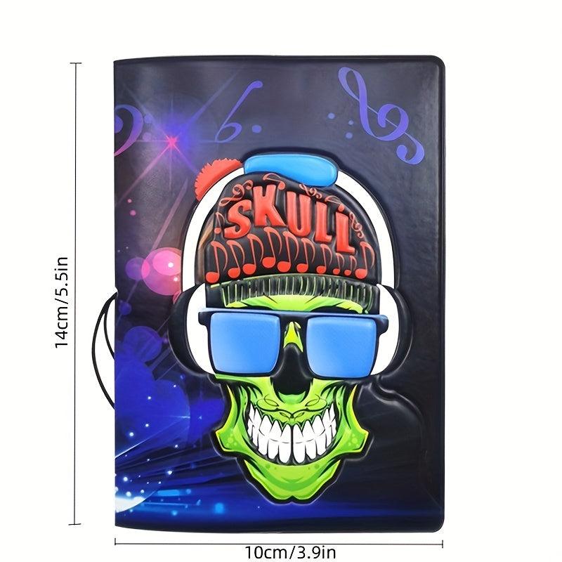 Rock Skull Pattern Passport Holder Ticket Holder