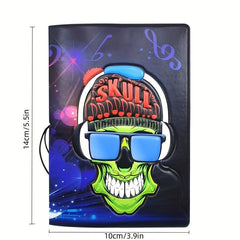 Rock Skull Pattern Passport Holder Ticket Holder
