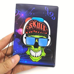 Rock Skull Pattern Passport Holder Ticket Holder