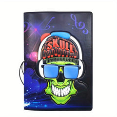 Rock Skull Pattern Passport Holder Ticket Holder