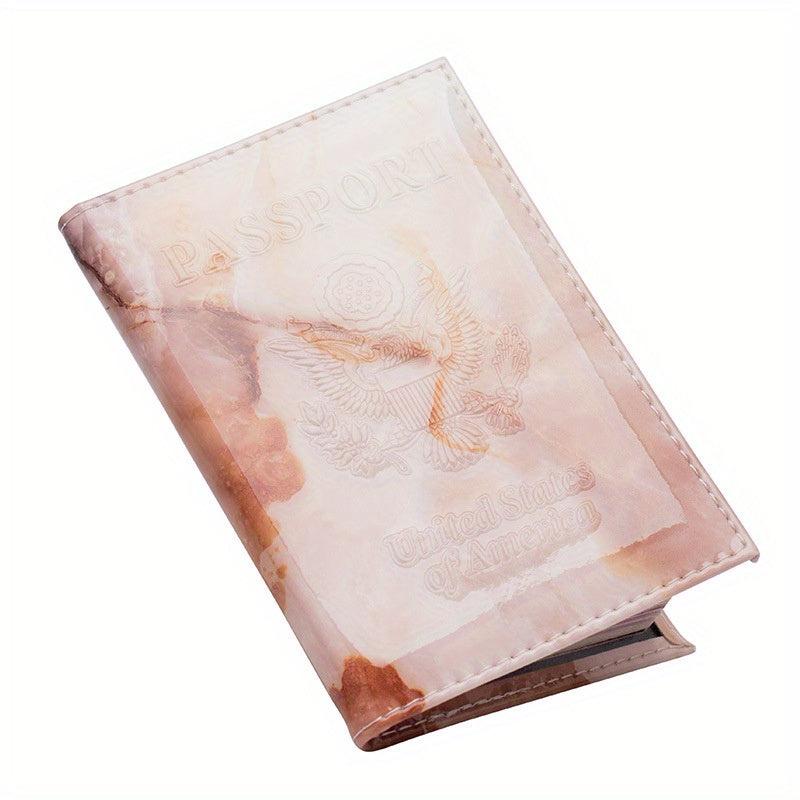 Marble Passport Holder Card Ticket Travel Accessories