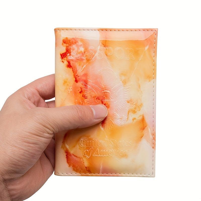Marble Passport Holder Card Ticket Travel Accessories