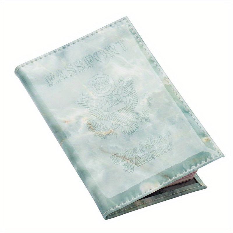 Marble Passport Holder Card Ticket Travel Accessories