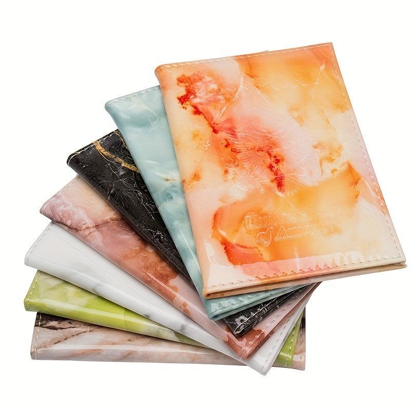 Marble Passport Holder Card Ticket Travel Accessories