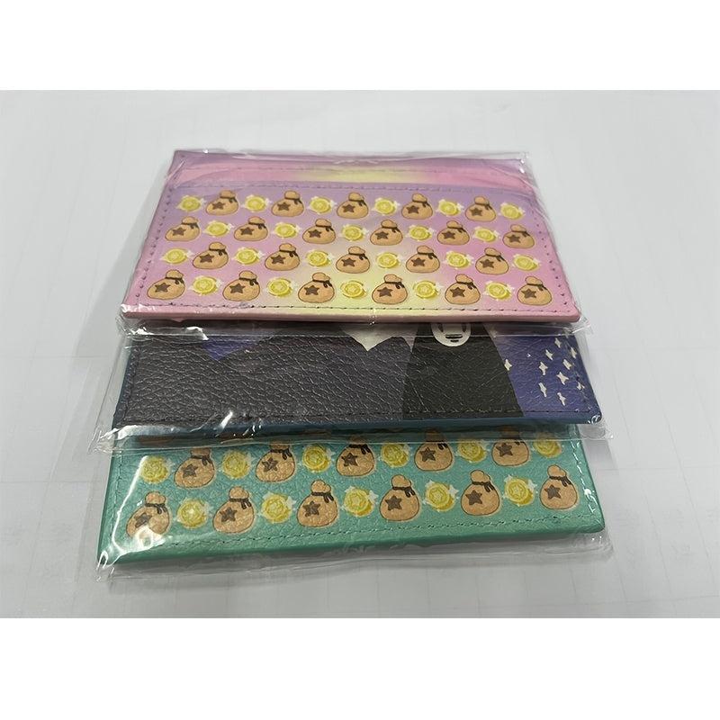 Women's Leather Card Sleeve with Double Slots - Cartoon Card Sleeve