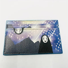 Women's Leather Card Sleeve with Double Slots - Cartoon Card Sleeve